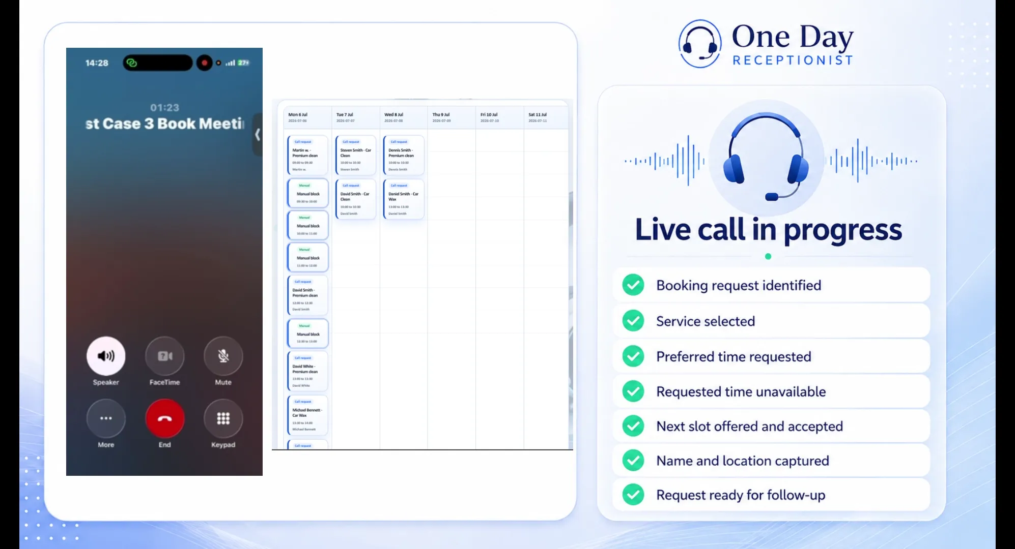 Appointment enquiries call demo preview