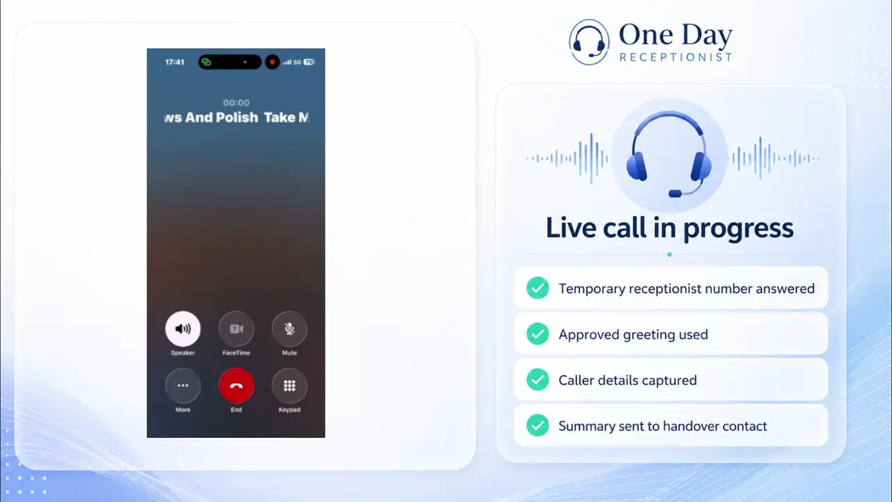 Message taking call demo preview